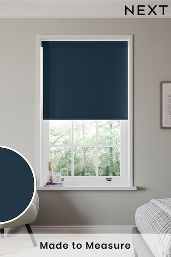Ink Blue Glow Made to Measure Blackout Roller Blind (397748) | £55