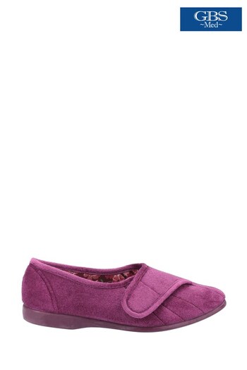 GBS Purple Audrey Touch Fastening Slippers (398187) | £29