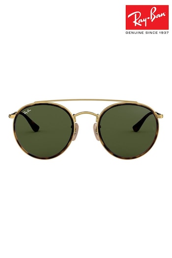 Ray-Ban Gold 0RB3647N Sunglasses (398259) | £164