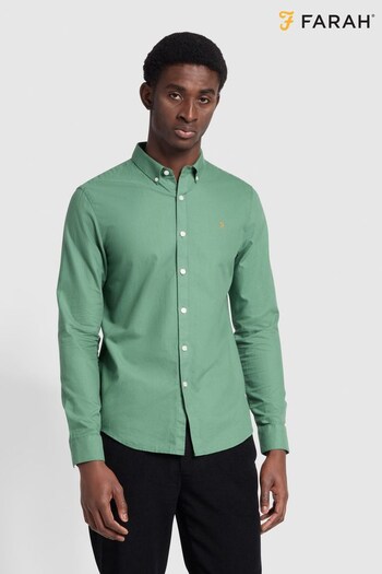 Farah Green Brewer Long Sleeve Shirt (398352) | £70