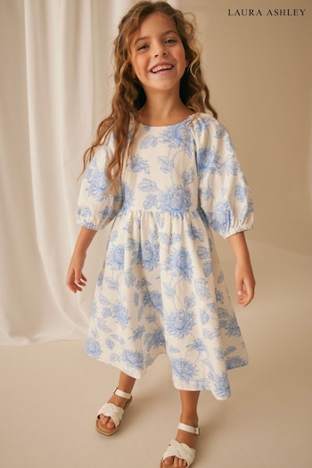 Laura Ashley Blue Stratton Midi Dress (399006) | £40 - £44