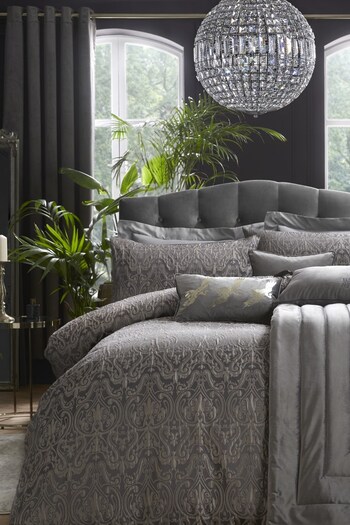 Laurence Llewelyn-Bowen Grey Duvet Cover and Pillowcase Set (399333) | £45 - £70