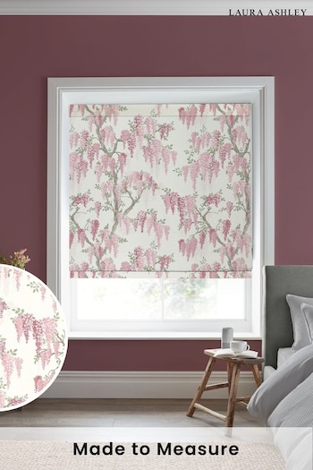 Laura Ashley Coral Pink Wisteria Made to Measure Roman Blinds (399479) | £84