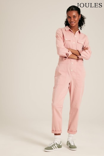 Joules Rose Pink Long Sleeve Boilersuit (399656) | £89.95