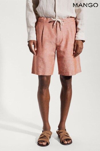 Mango Drawstring Linen Bermuda Shorts (399693) | £25