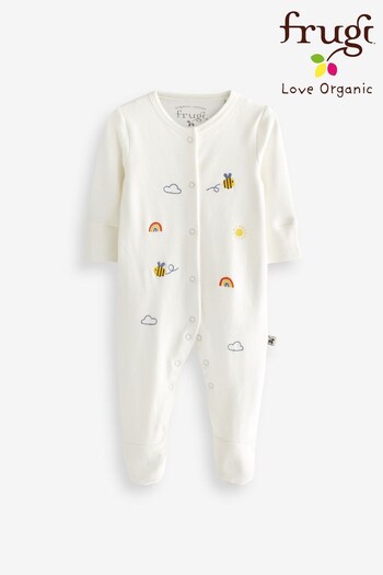 Frugi Buzzy Bee Embroidered Babygrow (3D9782) | £22