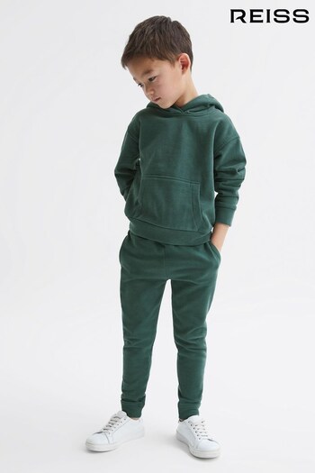 Reiss Midnight Green Ali Senior Garment Dye Jersey Joggers (400712) | £20