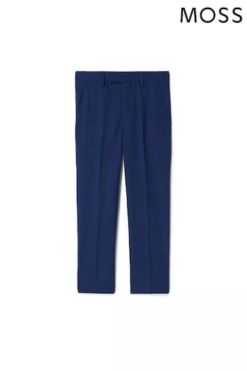 MOSS Boys Blue Slub Trousers fait (400924) | £30