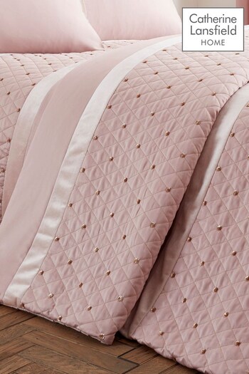 Catherine Lansfield Pink Sequin Cluster Bedspread (401726) | £90