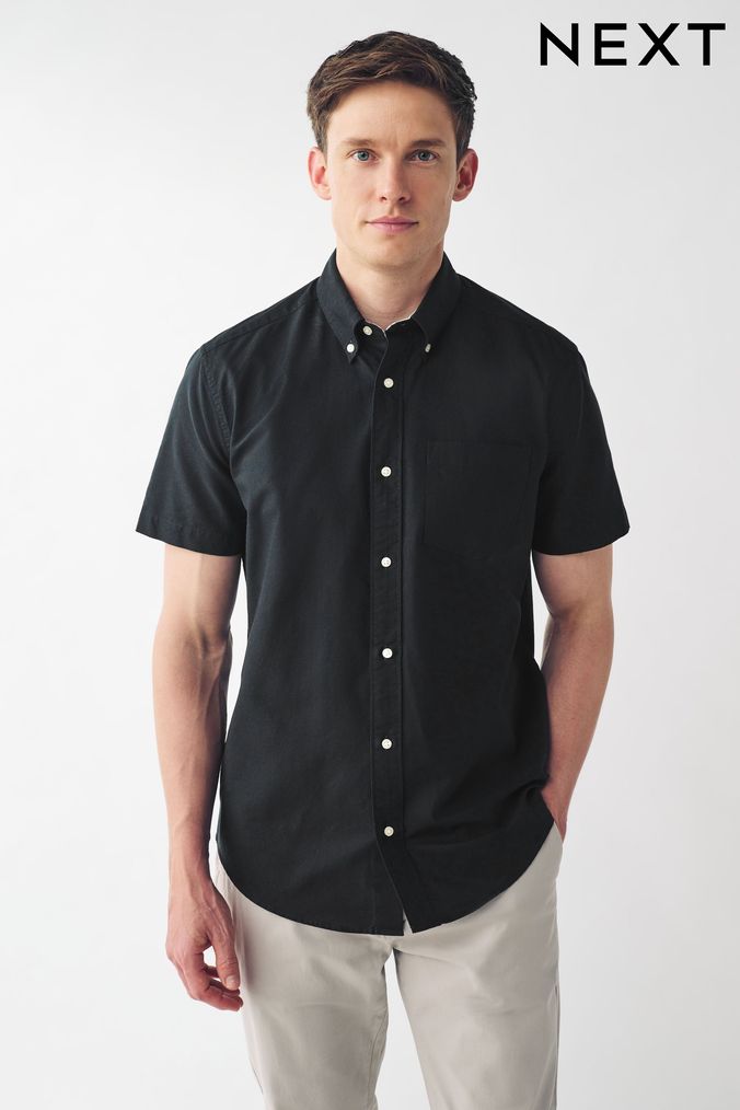 Mens black shop shirt next