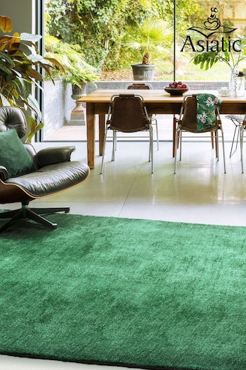 Asiatic Rugs Green Milo Soft Touch Lustre Rug (402426) | £137 - £389