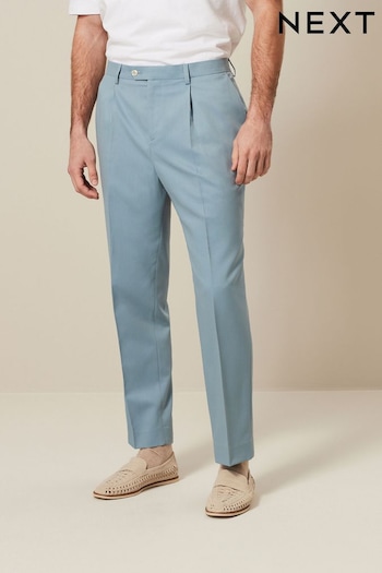 Light Blue Relaxed Motionflex Stretch Suit Trousers (402534) | £40