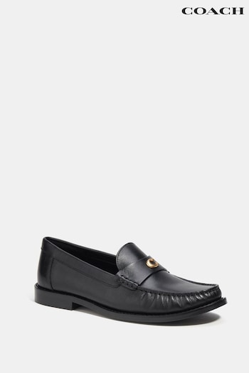COACH Cop Jolene Black Leather Loafers (402792) | £195