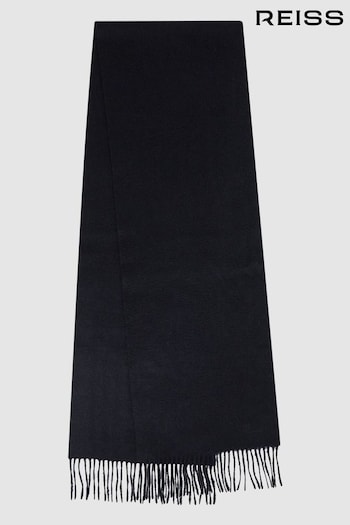 Reiss Navy Picton Cashmere Blend Scarf (402833) | £68