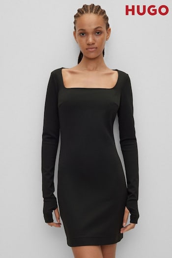 HUGO Kordella Black Dress (402928) | £199