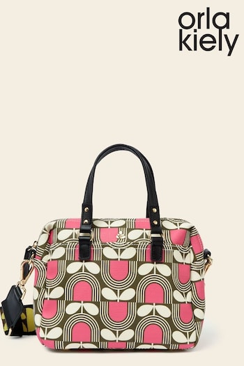 Orla Kiely Pink Mini Flynn Crossbody Bag (403289) | £180