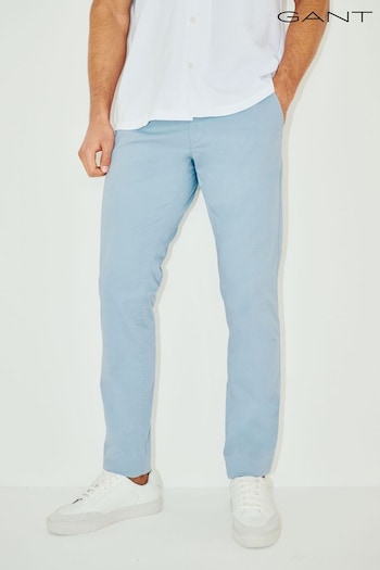 GANT Slim Fit Cotton Twill Chinos Trousers neck (403441) | £100