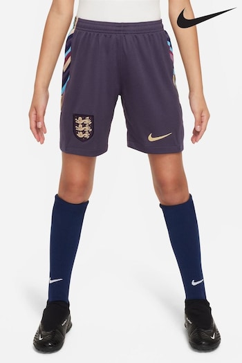 Nike Purple Jr. Dri-FIT England Away Stadium Football Shorts (403740) | £38