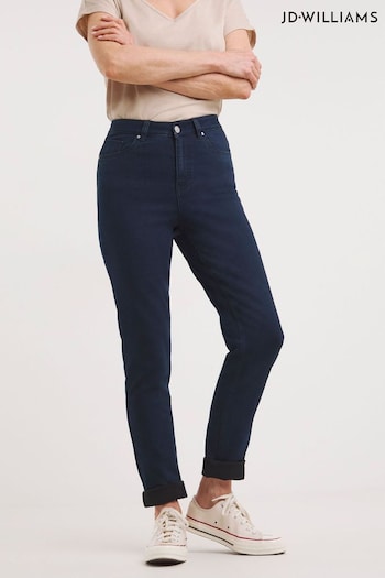 JD Williams Blue High Waist Super Soft Slim Leg Jeans (403983) | £28