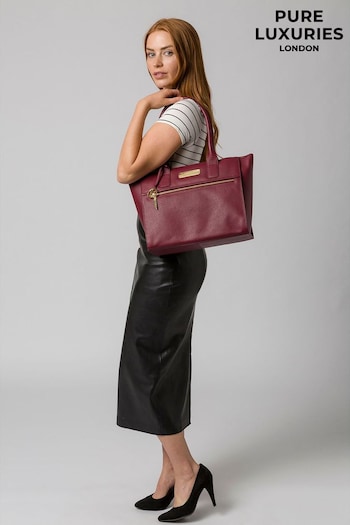 Pure Luxuries London Faye Leather Tote Bag (404098) | £69