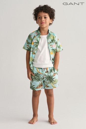 GANT Green love Hawaiian Print Swim Shorts (404120) | £45