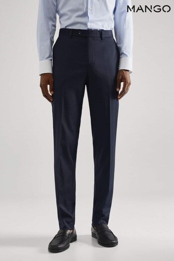 Mango Blue Slim Fit Suit Trousers (404185) | £60
