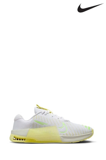 Nike White/Lime Metcon 9 Trainers (404233) | £130