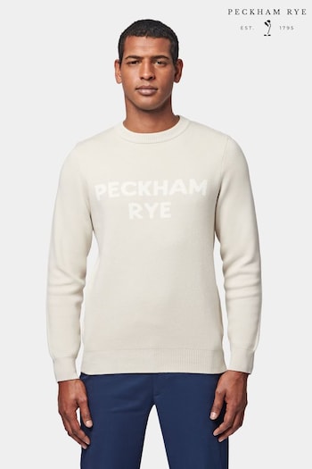 Peckham Rye Knitted Intarsia Crew Neck Jumper (404650) | £75