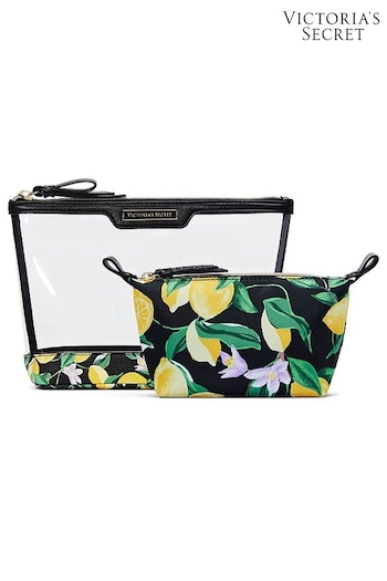 Victoria's Secret Lemon Black AM/PM Cosmetic Bag Duo (404804) | £25