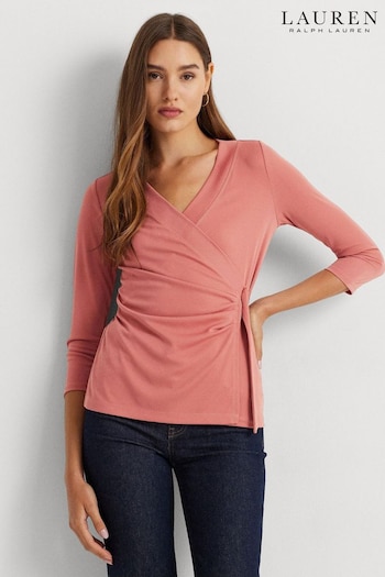Lauren Ralph Lauren Pink Jainab Mid Sleeve Pullover Top (404893) | £99
