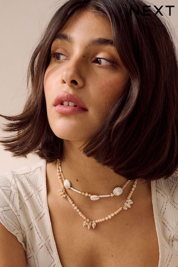 Pink Real Shell Two Layer Necklace (405658) | £16