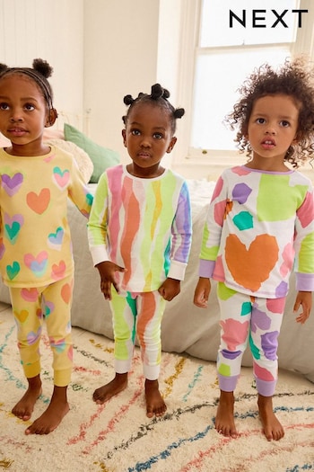 Rainbow 3 Pack Printed Long Sleeve Pyjamas (9mths-10yrs) (405779) | £24 - £30