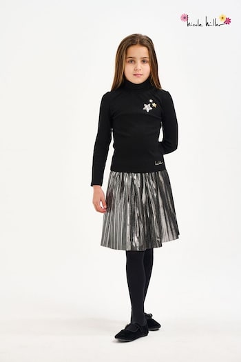 Nicole Miller Silver Pleated Skirt (406399) | £32 - £35