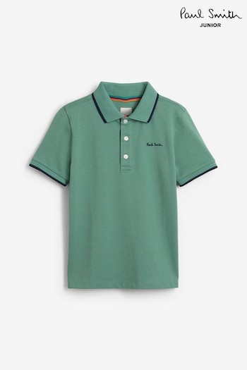 Paul Smith Junior Boys Short Sleeve Signature niga Polo Shirt (406442) | £45