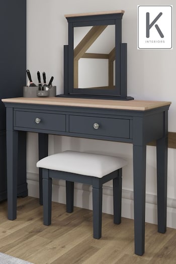 K Interiors Grey Colton 2 Drawer Dressing Table (406443) | £305