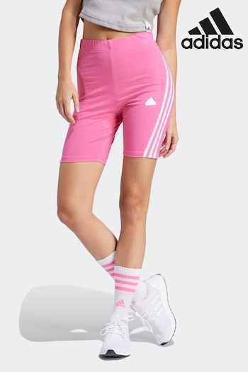 adidas Pink Zanone Sportswear Future Icons 3 Stripes Bike Shorts (406482) | £28