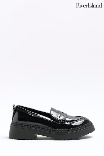 River Island Black Patent Loafers (406785) | £28