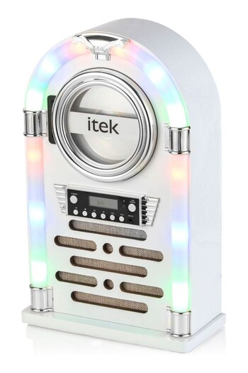 iTek White Tabletop JukeBox With CD Player (406859) | £60