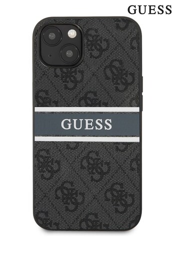 Guess Grey iPhone 14 Plus 4G Pu Case with Printed Stripe (406924) | £40