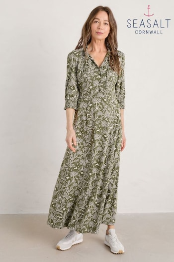 Seasalt Cornwall Green Felicity Jersey Midi Dress (406955) | £70