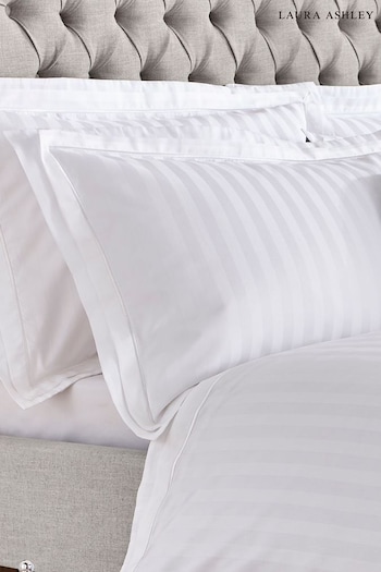 Laura Ashley Set of 2 White Shalford 400 Thread Count Pillowcases (407024) | £25