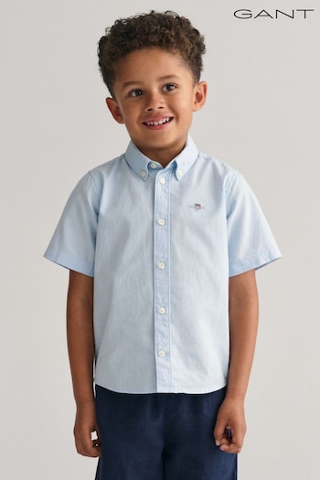 GANT Boys Oxford Short Sleeve White Shirt (407077) | £45