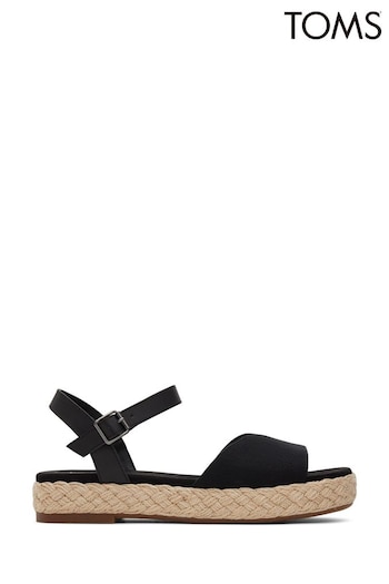 TOMS Abby Black Sandals Fragrance In  Woven (407110) | £75