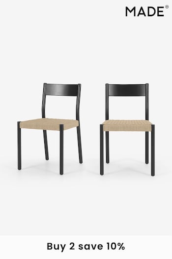 MADE.COM Black Set of 2 Rhye Dining Chair (407184) | £299