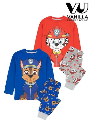 Vanilla Underground Blue Paw Patrol Boys Character Pyjamas 2 Pack (407328) | £23