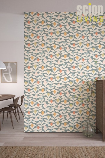 Scion Blue Padukka Tulip Wallpaper Wallpaper (407362) | £42