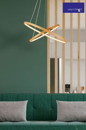 Searchlight Natural Osmunda Bamboo LED Ceiling Light (407535) | £60