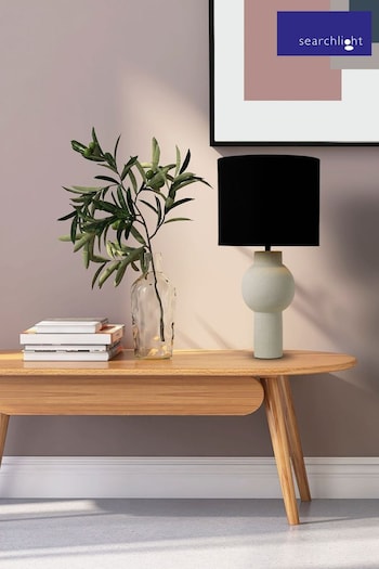Searchlight Black Quesnelia Ceramic Table Lamp (407582) | £50