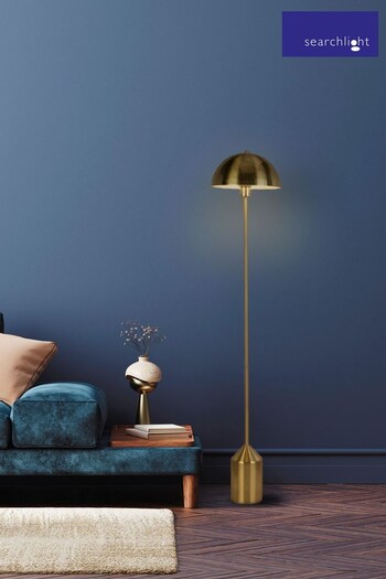 Searchlight Brass Snowball Dome Floor Lamp (407612) | £58