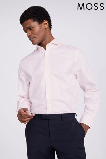 MOSS Regular Fit Pink Dobby Shirt (407628) | £25